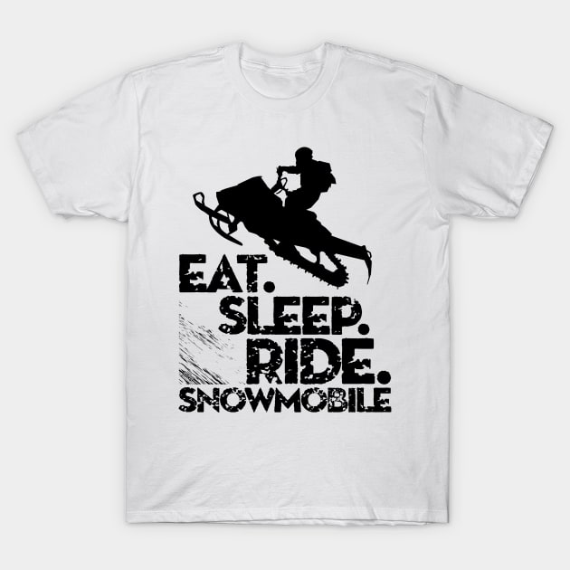 Eat Sleep Ride Snowmobile T-Shirt by OffRoadStyles